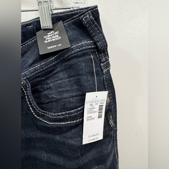 Silver jeans Curvy fit suki mid rise boot size 20/31 - Picture 2 of 5